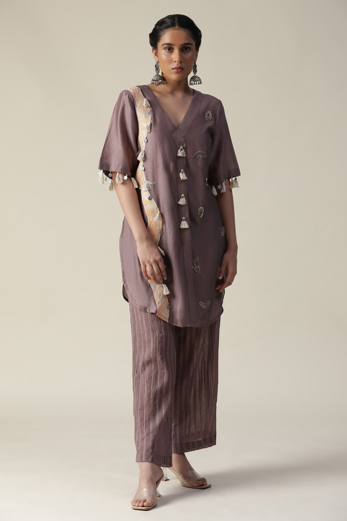 Buy Arpita SulakshanaDeep Taupe Painted Kurta & Pants